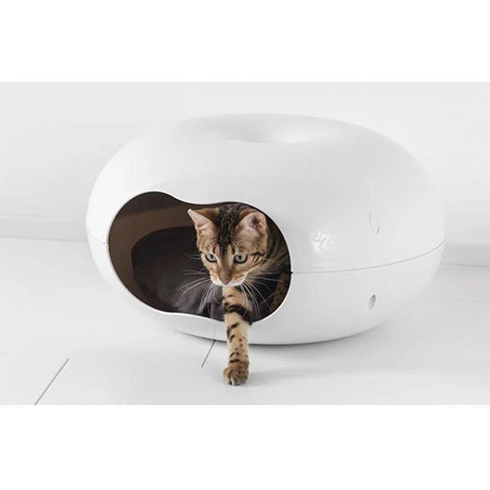 Moderna Donut Cat Cave, Plastic Bed For Cats & Small Dogs 5 Moderna Donut Cat Cave, Plastic Bed For Cats & Small Dogs - Image 3