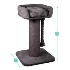 High Bed Scratching Post For Large Cats, Charcoal -Petkit Shop 15488 3