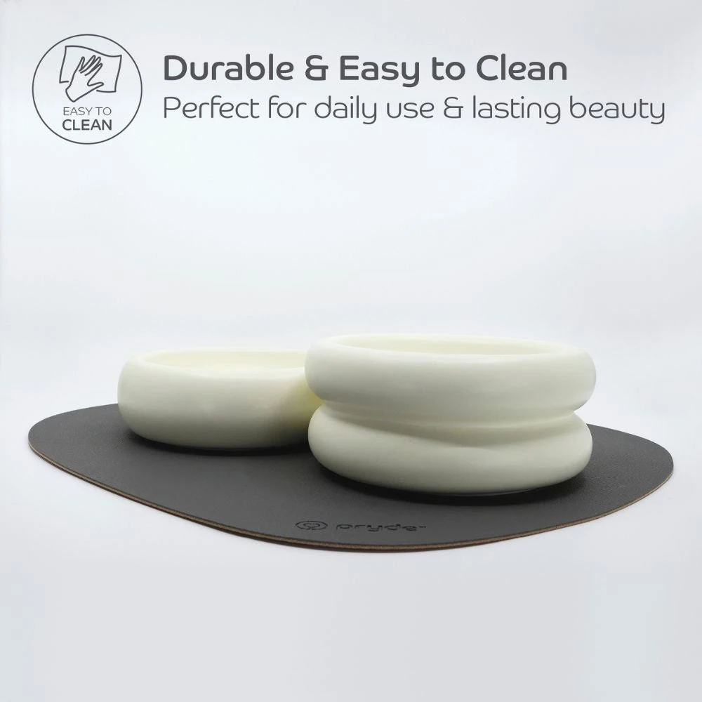 Reversible Cat And Dog Food Mat, Blush-Charcoal 7 Reversible Cat And Dog Food Mat, Blush-Charcoal - Image 5