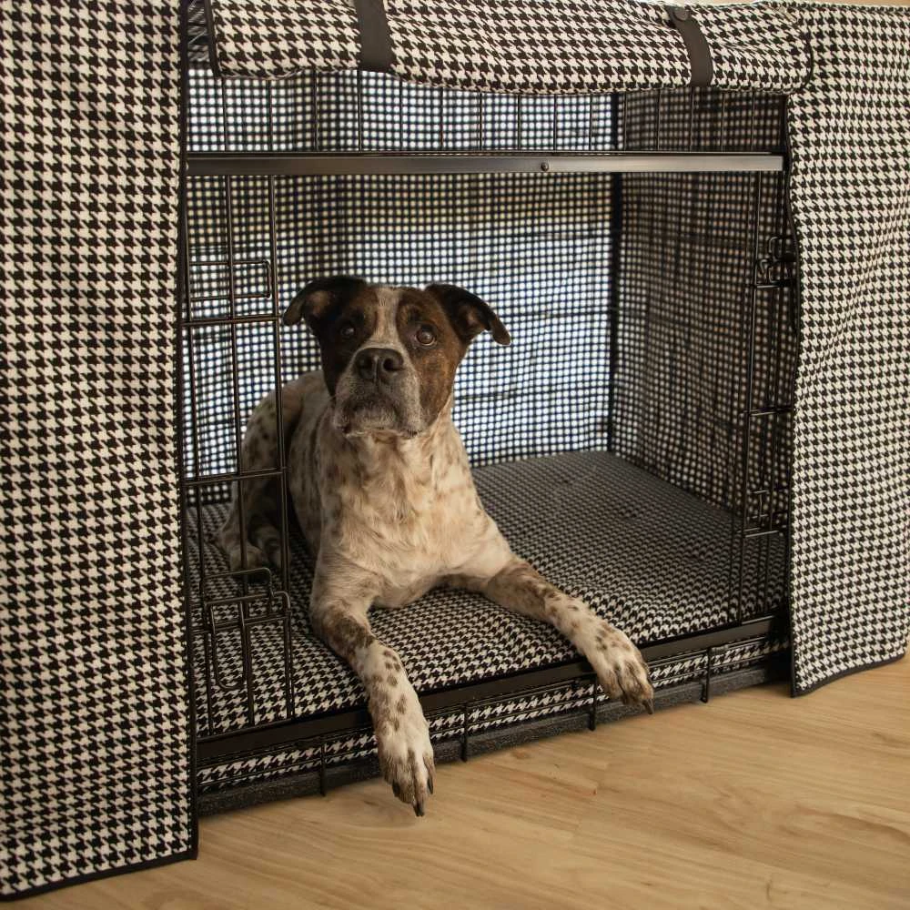 Premium Dog Crate Cover, Houndstooth 6 Premium Dog Crate Cover, Houndstooth - Image 4