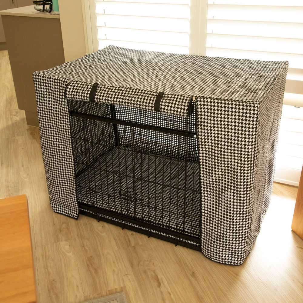 Premium Dog Crate Cover, Houndstooth 4 Premium Dog Crate Cover, Houndstooth - Image 2