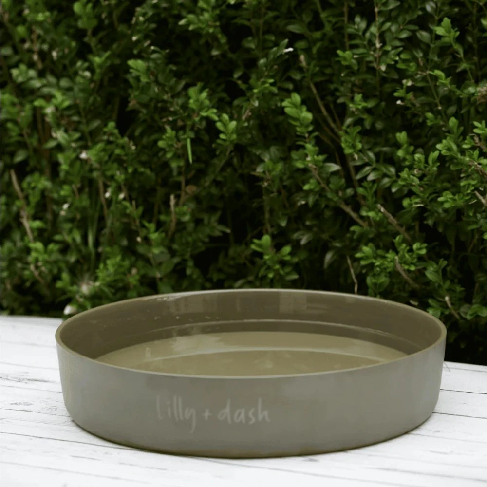 Extra Large Outdoor Dog Water Bowl, Charcoal 5 Extra Large Outdoor Dog Water Bowl, Charcoal - Image 3