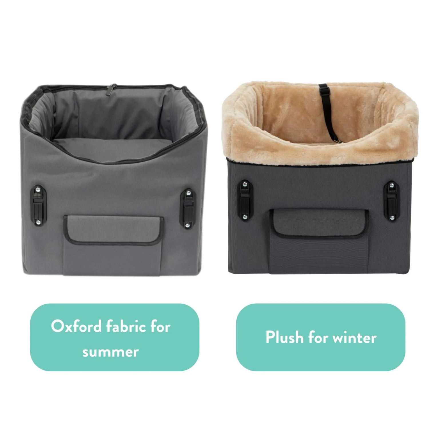 Elevated Dog Car Seat Grey | Small 8 Elevated Dog Car Seat Grey | Small - Image 6