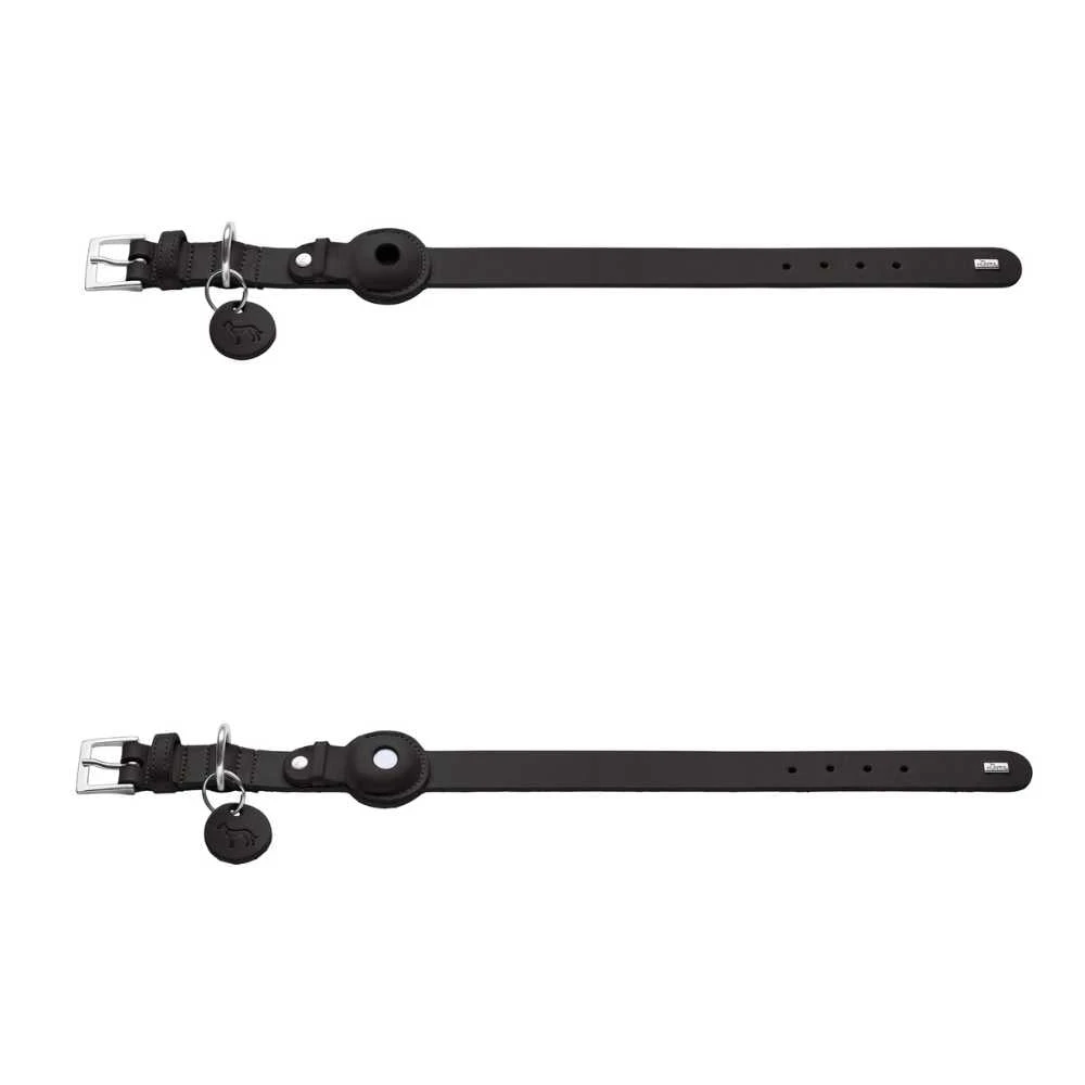 Hunter Leather Dog Collar With Apple Airtag Holder, Black 5 Hunter Leather Dog Collar With Apple Airtag Holder, Black - Image 3