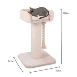 High Bed Scratching Post For Large Cats, Cream -Petkit Shop 26 65049d46 bba6 4bab 83cf 9b99e0adef23
