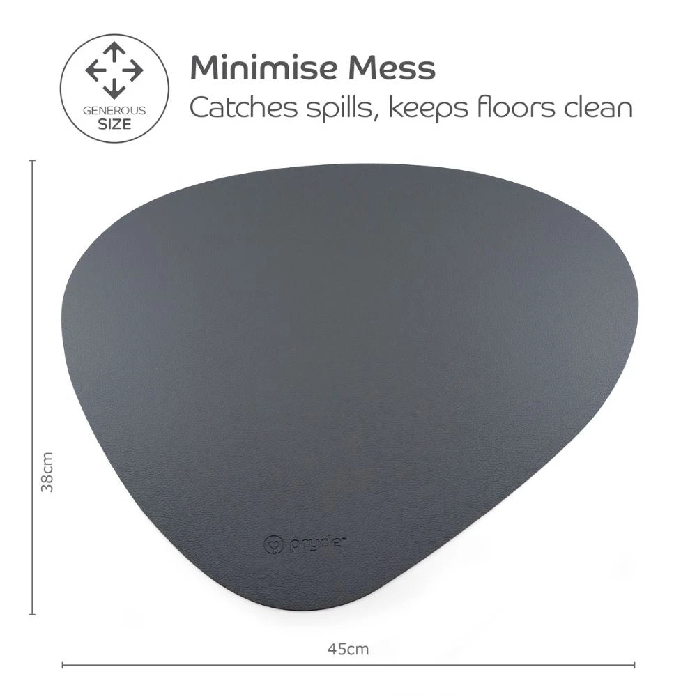 Reversible Cat And Dog Food Mat, Blush-Charcoal 5 Reversible Cat And Dog Food Mat, Blush-Charcoal - Image 3