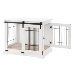 Sliding Door Wooden Dog Crate, White 9 Sliding Door Wooden Dog Crate, White -Petkit Shop 3 9f49106e e8d3 438f 85b0 9b773aac990d