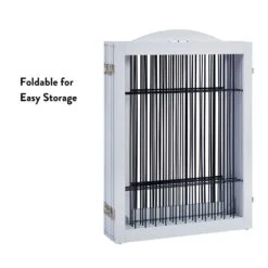Wooden Dog Pen And Six Panel Pet Gate, White -Petkit Shop 40 f8f58633 c3cf 432b a1c3 c0d1aff8c4c2