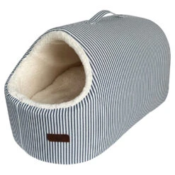 Blue Denim Stripe Cat Cave