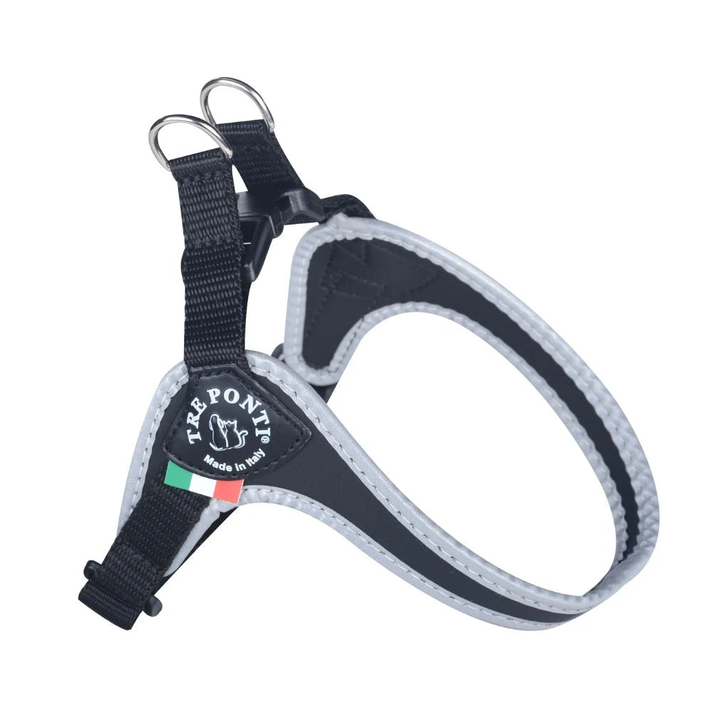 Tre Ponti Genesis Adjustable Girth Easy Fit Pet Harness, Black 3 Tre Ponti Genesis Adjustable Girth Easy Fit Pet Harness, Black