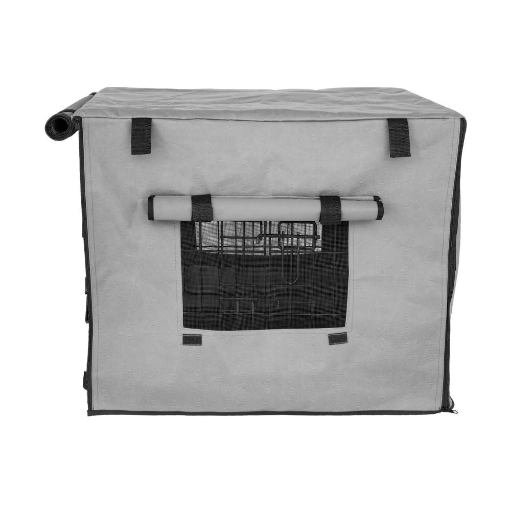 Dog Crate Cover With Windows, Grey 6 Dog Crate Cover With Windows, Grey - Image 4