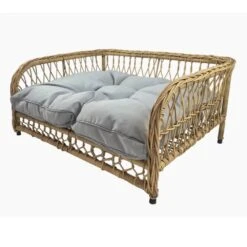 Jacob Outdoor Wicker Rope Elevated Dog Bed, Natural -Petkit Shop 59 71d5ccf1 79f6 4848 b32e 9eebdfc468fd