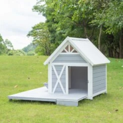Mini Hamptons Lockable Wooden Dog House With Deck -Petkit Shop 5 760bff59 e5c0 4c5d af31 936aab5ed589