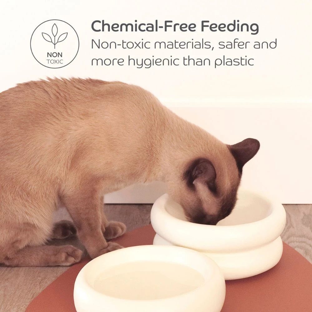 Ceramic Cat Dining Bowl - Elevated 6 Ceramic Cat Dining Bowl - Elevated - Image 4