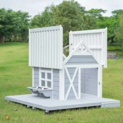 Mini Hamptons Lockable Wooden Dog House With Deck -Petkit Shop 7 eca49155 9fdb 4b7a b1a4 3a1d03d9c83f