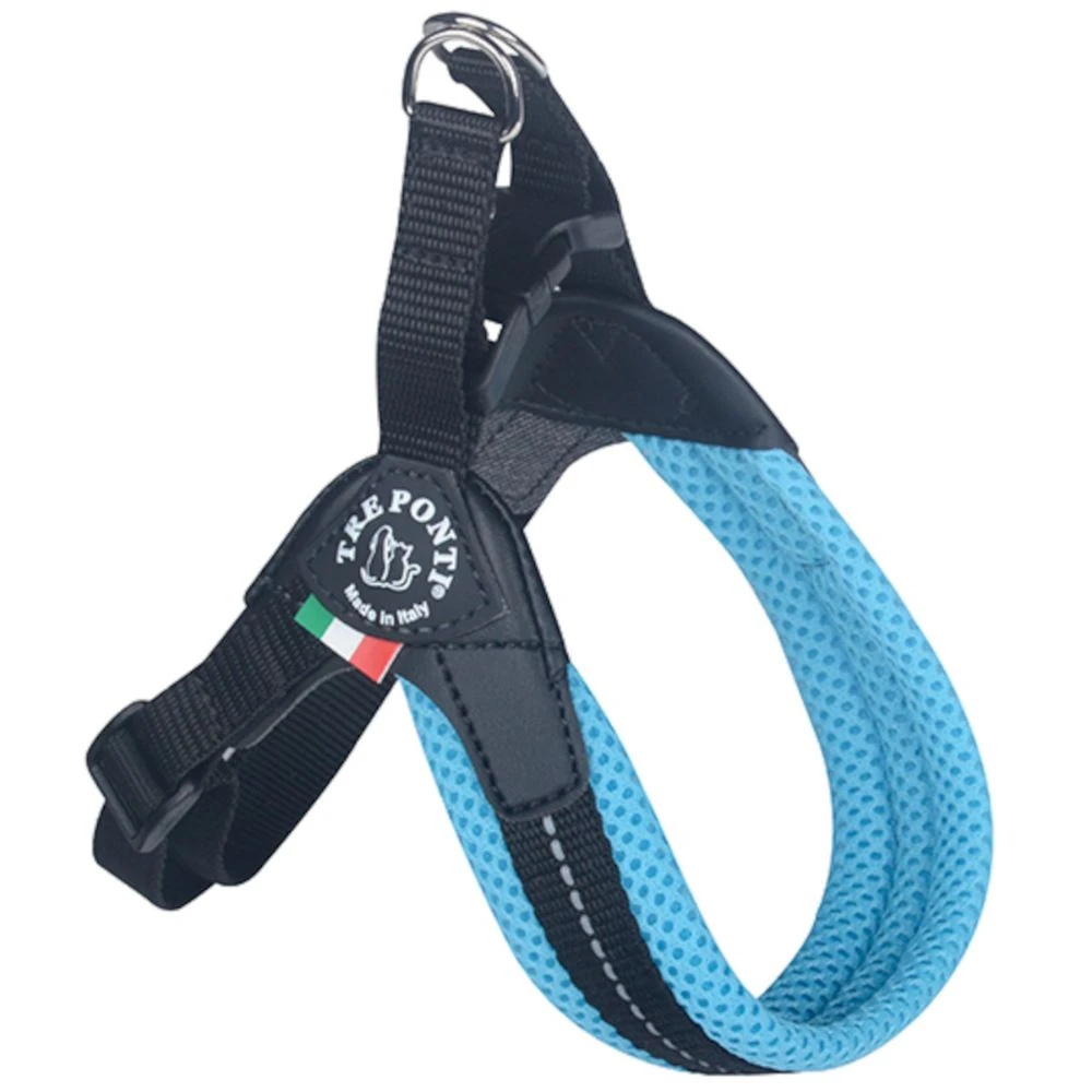 Tre Ponti Mesh Adjustable Girth Easy Fit Pet Harness, Blue 4 Tre Ponti Mesh Adjustable Girth Easy Fit Pet Harness, Blue - Image 2