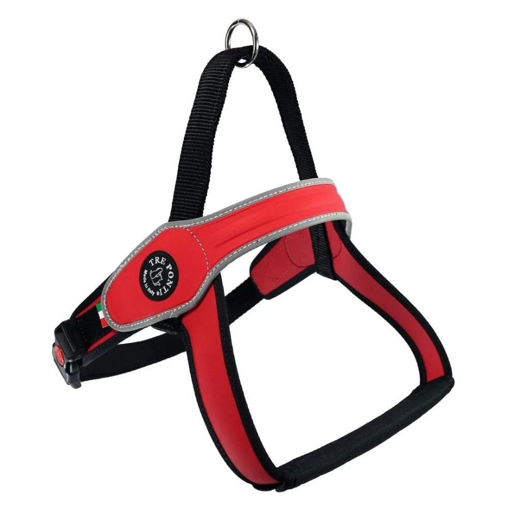 Tre Ponti Primo Adjustable Step In Dog Harness, Red 2 Tre Ponti Primo Adjustable Step In Dog Harness, Red