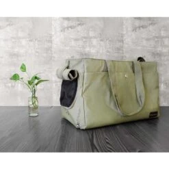 Ibiyaya Canvas Pet Tote Bag Soft Pet Carrier, Olive Green -Petkit Shop FC1428 LG.PT02