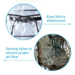 Ibiyaya Universal Pet Pram Rain Cover | Medium -Petkit Shop FP130004.PT04