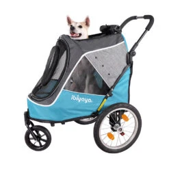 Ibiyaya Happy Pet V2 Bike Trailer & Jogger, Ocean Blue -Petkit Shop FS2080 B.PT01