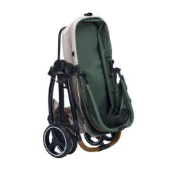 Ibiyaya Retro Luxe Pet Stroller For Cats & Dogs, Soft Sage -Petkit Shop FS2102 GN 09