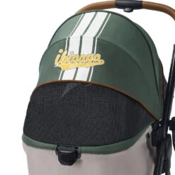 Ibiyaya Retro Luxe Pet Stroller For Cats & Dogs, Soft Sage -Petkit Shop FS2102 GN 10