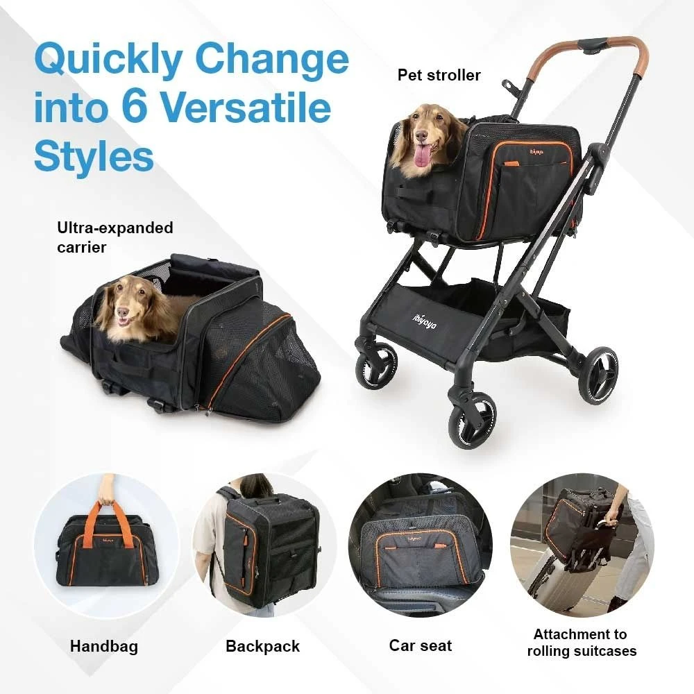 Ibiyaya JetPaw 3-in-1 Pet Stroller With Removable Airline Carrier 5 Ibiyaya JetPaw 3-in-1 Pet Stroller With Removable Airline Carrier - Image 3