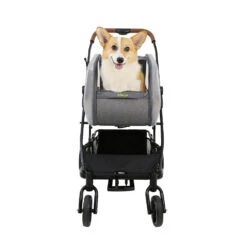 Ibiyaya NeoRider Multipurpose Detachable Pet Stroller, Silver Mist 16 Ibiyaya NeoRider Multipurpose Detachable Pet Stroller, Silver Mist -Petkit Shop FS2360 G 3