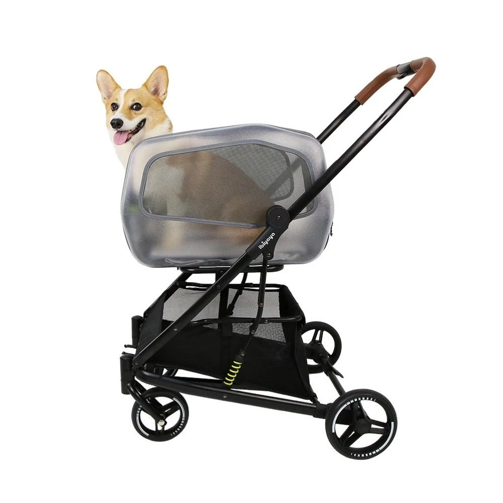 Ibiyaya NeoRider Multipurpose Detachable Pet Stroller, Silver Mist 4 Ibiyaya NeoRider Multipurpose Detachable Pet Stroller, Silver Mist - Image 2