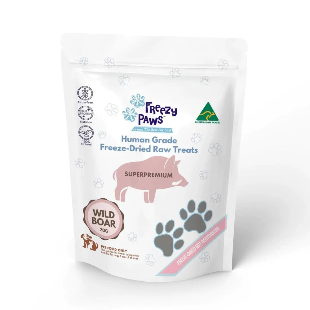 Human Grade Freeze-Dried Pet Treats | Wild Boar 3 Human Grade Freeze-Dried Pet Treats | Wild Boar