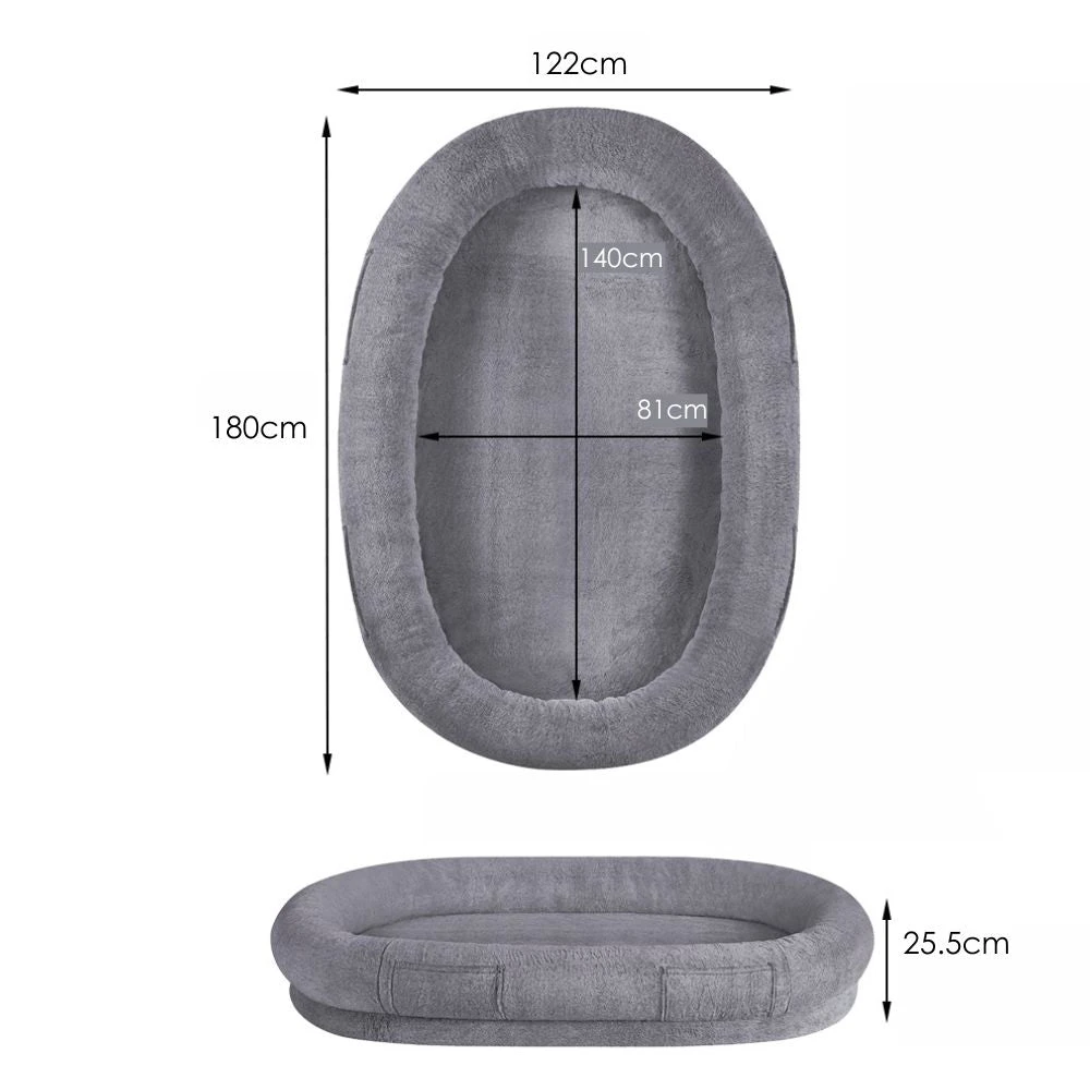 Comfort Plus Human Dog Bed, Dark Grey 5 Comfort Plus Human Dog Bed, Dark Grey - Image 3