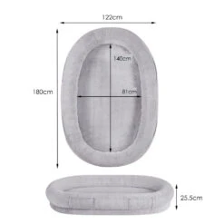 Comfort Plus Human Dog Bed, Light Grey 11 Comfort Plus Human Dog Bed, Light Grey -Petkit Shop GMW 1937 LG 2