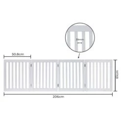 Four Panel Freestanding Dog Gate, White 15 Four Panel Freestanding Dog Gate, White -Petkit Shop GMW 266 W.PT05
