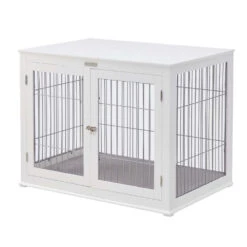 Solid Top Wooden Dog Crate, White 15 Solid Top Wooden Dog Crate, White -Petkit Shop GMW 5021 WL PLAQUE abbf7ca5 493a 4230 ae12 f729c25d9317