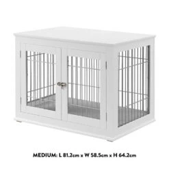 Solid Top Wooden Dog Crate, White 17 Solid Top Wooden Dog Crate, White -Petkit Shop GMW 5021 W DIMS