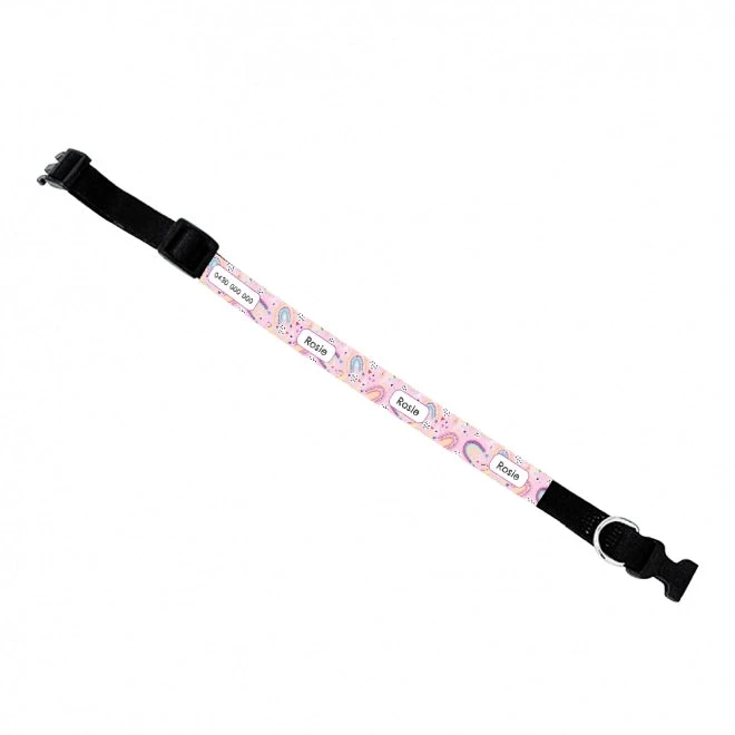 Personalised Dog Collar - Rainbow Dreams 6 Personalised Dog Collar - Rainbow Dreams - Image 4
