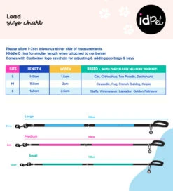 Personalised Dog Leash - Louie -Petkit Shop Lead Size Chart