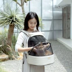 Ibiyaya Panorama Zipper-Free Small Pet Travel Carrier, Buttermilk -Petkit Shop Pamper openings