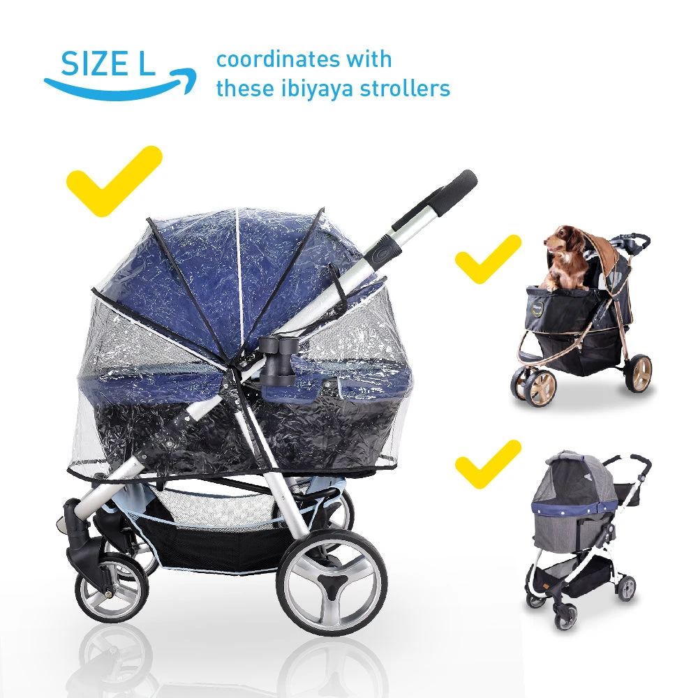 Ibiyaya Universal Pet Pram Rain Cover | Large 5 Ibiyaya Universal Pet Pram Rain Cover | Large - Image 3