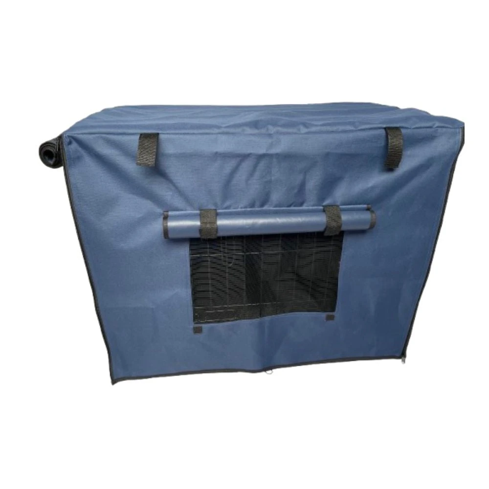Dog Crate Cover With Windows, Blue 6 Dog Crate Cover With Windows, Blue - Image 4