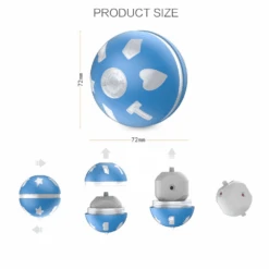 BENTOPAL Colourful LED Self-Rolling Smart Ball -Petkit Shop bentopal cat toy bentopal colourful led self rolling smart ball for dogs cats blue 36297457893595