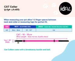 Personalised Cat Collar - Rainbow Dreams -Petkit Shop cat collars size chart 2f364b63 e76e 474a af01 c25ad560e1f9