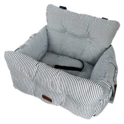 Premium Dog Car Seat, Blue Denim Stripe -Petkit Shop db84a62f017f72b5e9c2b6082d63938
