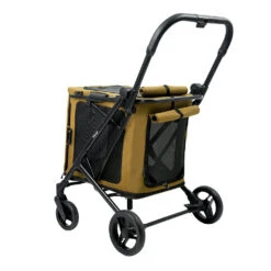 Ibiyaya BigBuddy Pet Stroller And Crate Combo, Camel -Petkit Shop fs2480 cb web 05