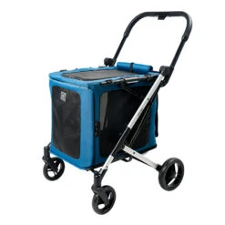 Ibiyaya BigBuddy Pet Stroller And Crate Combo, Crystal Teal