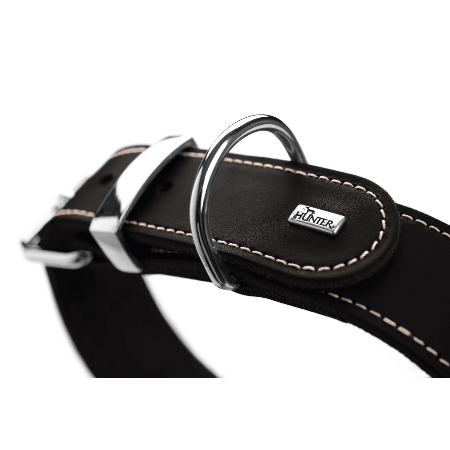 Hunter Aalborg Special Leather Dog Collar, Black 6 Hunter Aalborg Special Leather Dog Collar, Black - Image 4