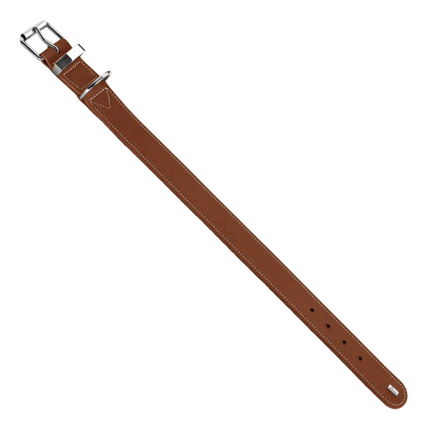 Hunter Aalborg Special Leather Dog Collar, Cognac 4 Hunter Aalborg Special Leather Dog Collar, Cognac - Image 2