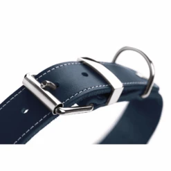 Hunter Aalborg Special Leather Dog Collar, Dark Blue -Petkit Shop hunter international dog collar hunter aalborg special leather dog collar dark blue 31866881638599