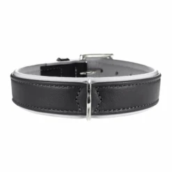 Hunter Canadian Elk Leather Dog Collar, Grey