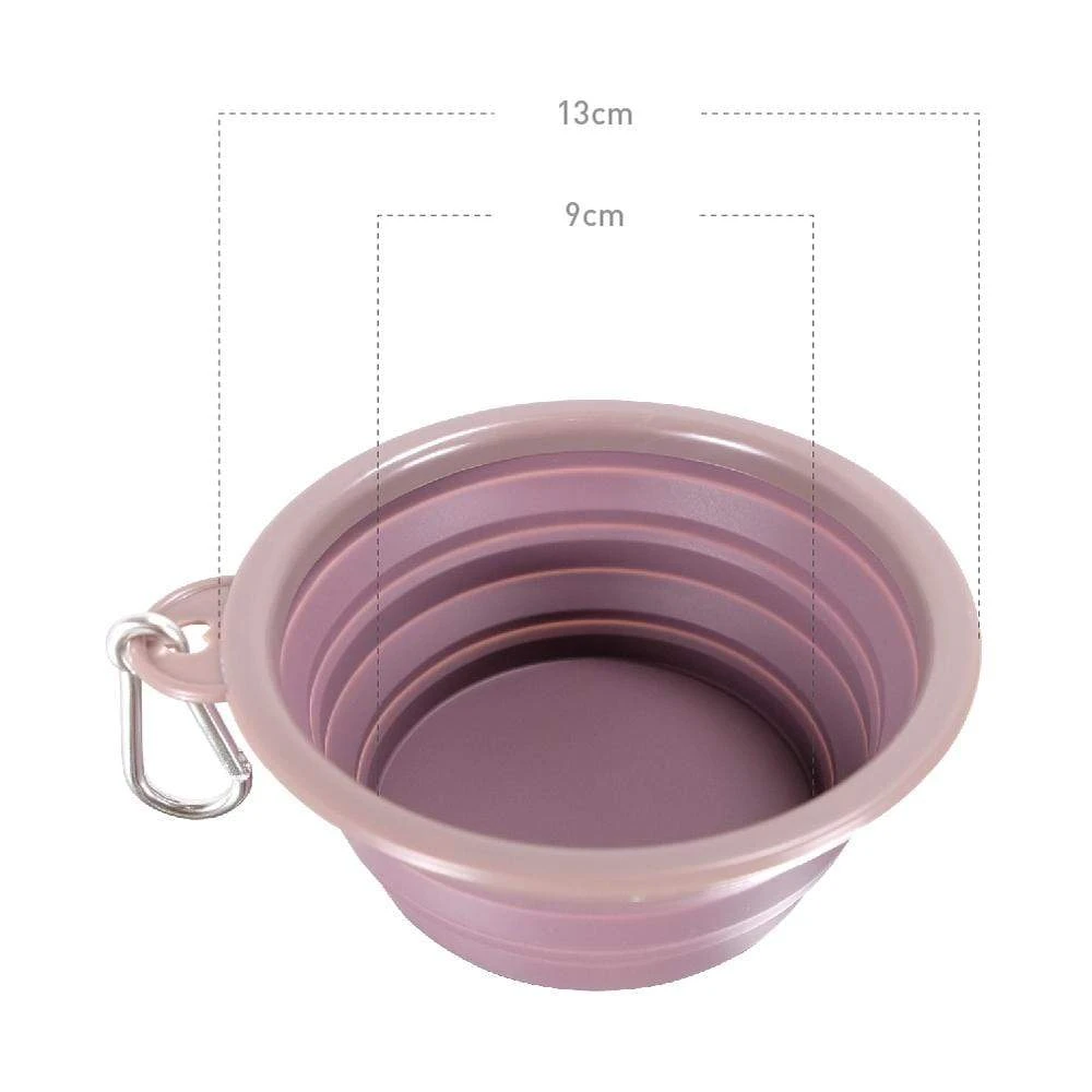 Ibiyaya Quick Bite Collapsible Dog Bowl, Brown 4 Ibiyaya Quick Bite Collapsible Dog Bowl, Brown - Image 2